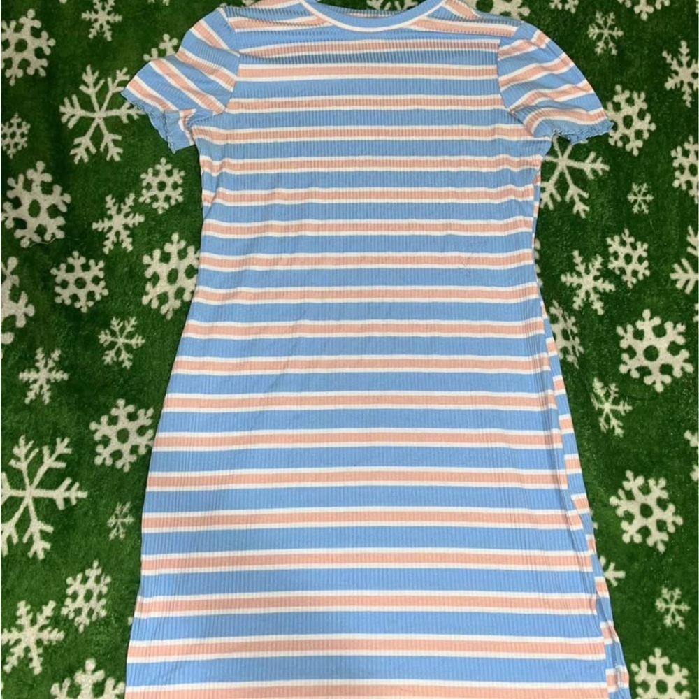 Striped Blue and Pink Dress